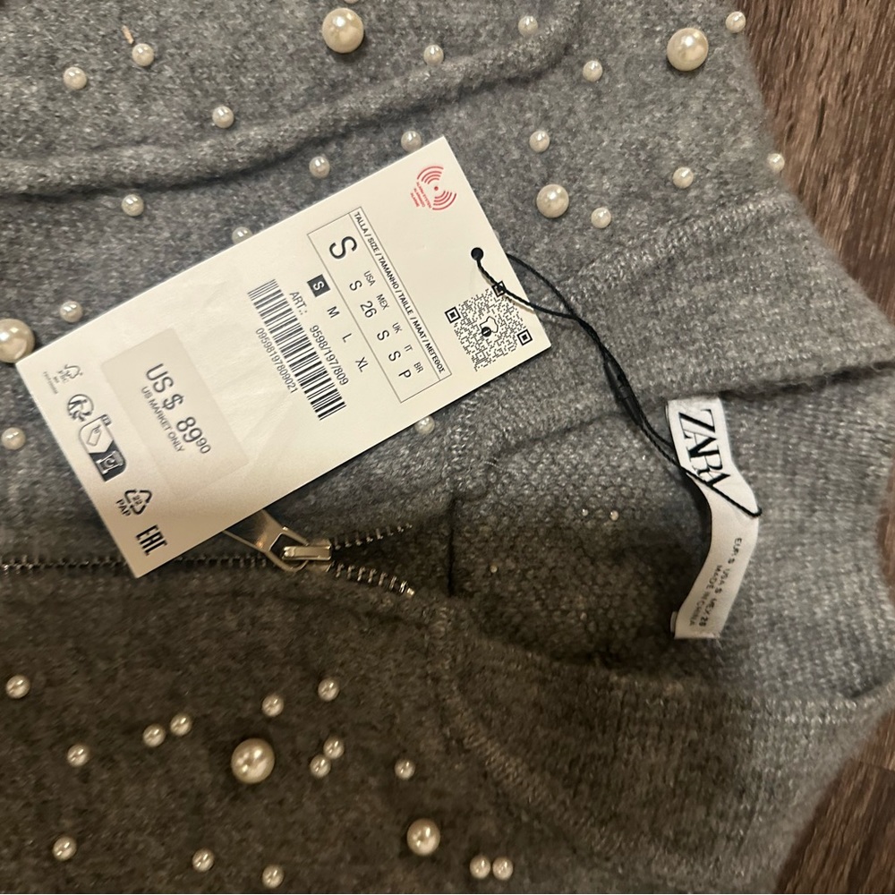 Zara earl trim knit bomber cardigan - Picture 15 of 16